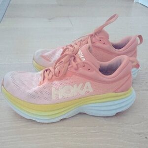 Hoka Bondi 8 Women’s Coral Athletic Sneaker